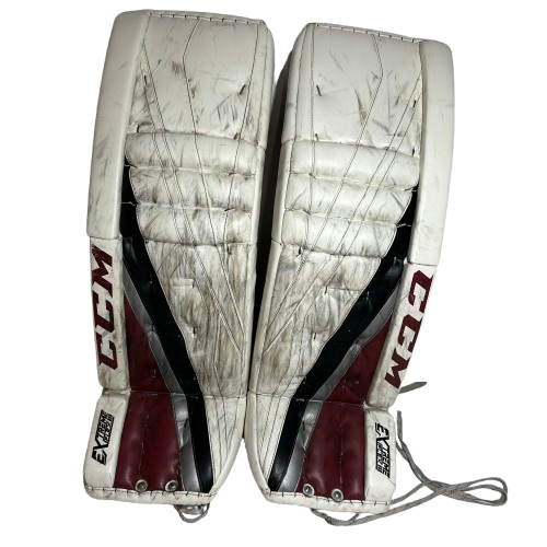 CCM Extreme Flex III - Jambières de gardien de but Pro Stock d'occasion (blanc/marron/noir)